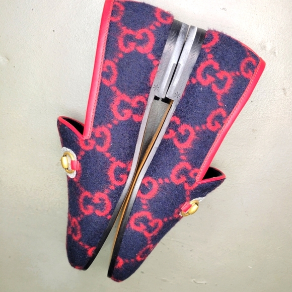 [BNIB] Gucci New Jordaan Wool GG Logo Horsebit Loafer Women 36 - Picture 7 of 14